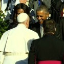Watch President Obama greet Pope Francis